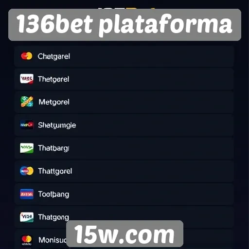 Métodos de pagamento disponíveis na 136bet plataforma